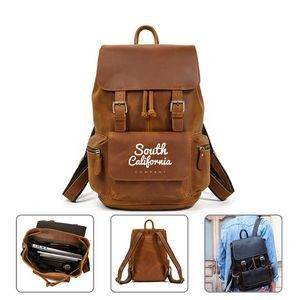 Leather Vintage Backpack 15 Inch Laptop Bag