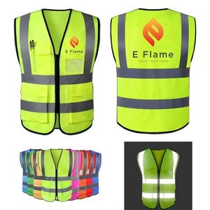High Visibility Safety Vest w/Reflective Strip