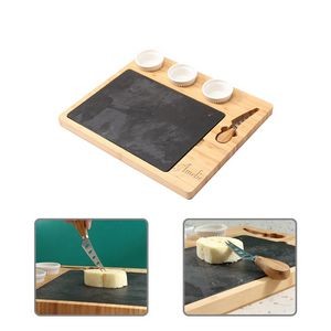 6 Piece Slate Cheese Board Set
