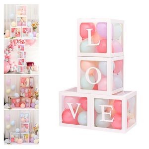 Betty123 Baby Shower Boxes Party Decorations Transparent Balloons Box