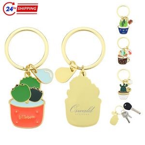 Potted Plant Shape Keychain