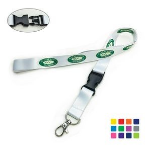 Dye Sublimated Lanyard w/Lobster Clip & Detachable Buckle