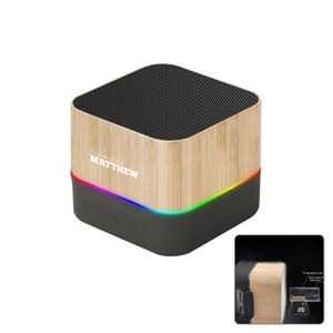 Bamboo Bluetooth Speaker with RGB Lights