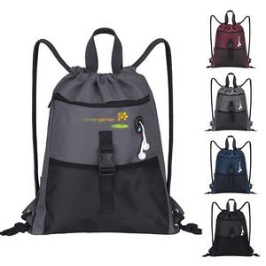 Drawstring Backpack with USB Port