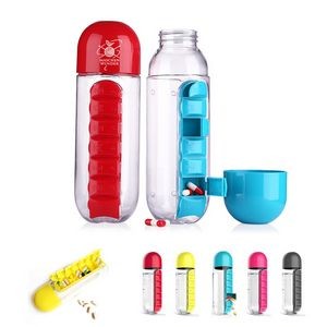 Water Bottle w/7 Compartments Pill Box