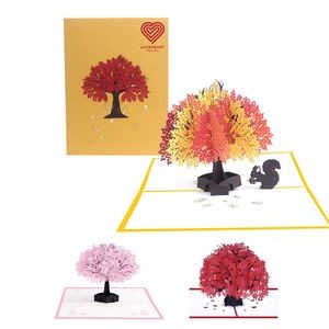 3D Cherry Tree Greeting Popup Cards