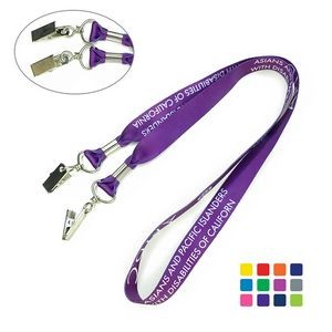 Custom Double Ended Lanyard w/Bag Hook Strap Clasp