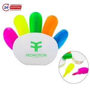 Hand-shaped Five Color Highlighter