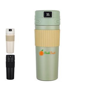 17oz Stainless Steel Thermos Bottle with LED Digital Temper