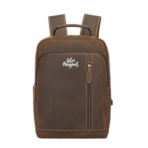 15 Inch Genuine Leather Laptop Backpack
