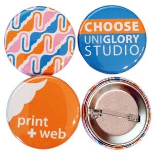 3" Full Color Pin Back Button