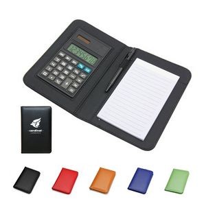 Leatherette Solar Calculator Notepad