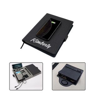 Multi Functional Notebook W/ Wireless Charger Power Bank