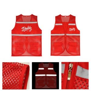 High Visibility Mesh Safety Vest with Pockets