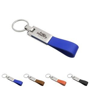 PU Leather Silver Key Ring