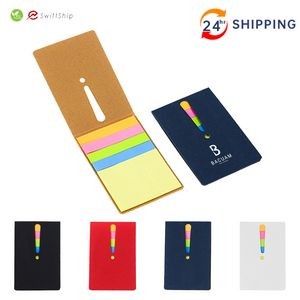 Colorful Notebook w/ Sticky Notes & Flags
