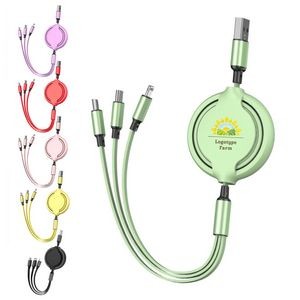 3 In 1 USB Retractable Charging Cable