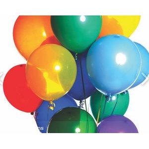 14" Helium Quality Latex Balloons, Plain Balloon w/No logo printing.