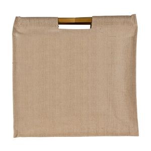 Jute Tote Bag with Bamboo Handle