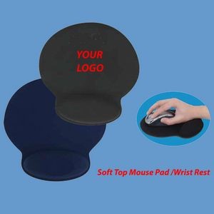 Soft-Top Mouse Pad with Wrist Rest