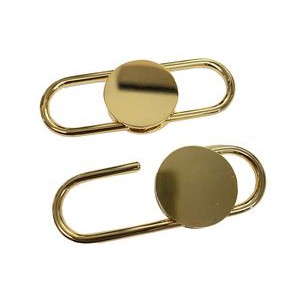 2-5/8" Gold Plated 2 Section Oval Key Ring