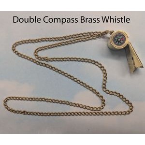 Brass Nautical Whistle Key Chain.(MADE IN TAIWAN)