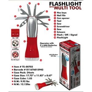 5 LED Flashlight w/ Multi Function Tools (Screen printed)