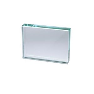 Flat-edge Rectangular Jade Glass Paperweight .