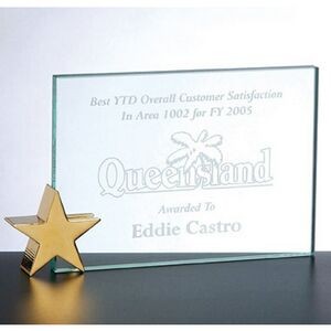 Achievement Award W/ Brass Star Holder (5x7)