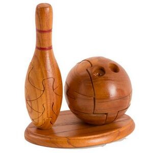 Unique Mahogany Bowling Ball Puzzle