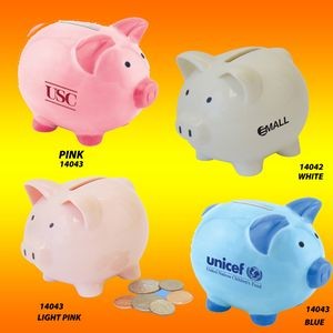 White Ceramic Collectible Mini Cute Piggy Bank