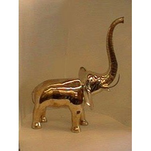 25" Solid Brass Jumbo Elephant King of Kings
