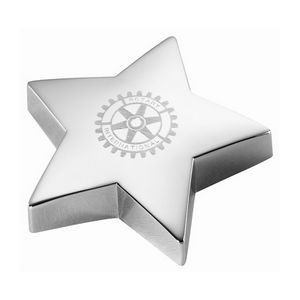 4" Star Paperweight - Silver