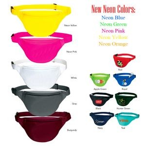New Neon Color Two Zippered Fanny Pack