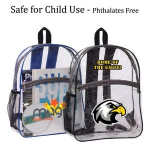 New & Improved Clear Zipper Backpack, Safe for child use.