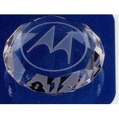 2-3/4"x3/4" Optical Crystal Octagon Paperweight (Screened)