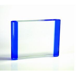 Rectangular Blue And Clear Crystal Award