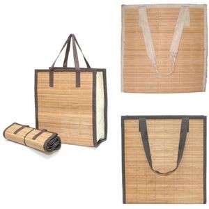 Bamboo Grocery Tote Bag (14"x16"x7")