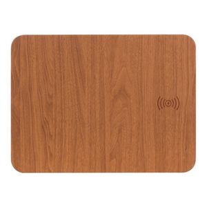 2 in 1 Wireless Charger Wood Design Mouse Pad