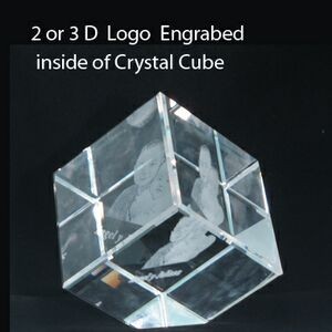 Crystal Cube 3d Engraving