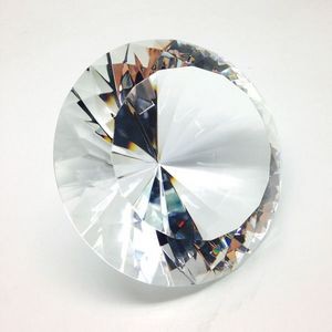 Jumbo Diamond Shaped Crystal Paperweight-150mm