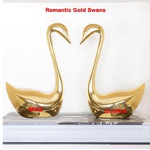 Romantic Gold Swans (set of 2)