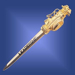 Click image to zoom Gold Plated Golf Letter Opener - ON SALE - LIMITED STOCK