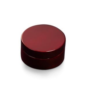 COMPASS IN ROSEWOOD PIANO FINISH LACQUER ROUND BOX With Polished Gold plate