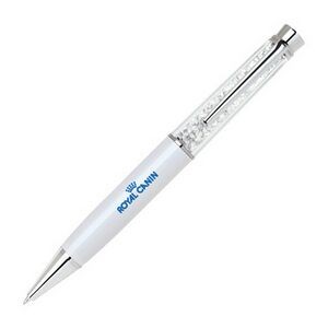 White Jumbo Crystal Ballpoint Pen