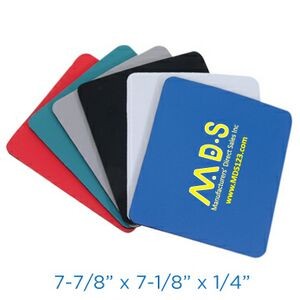 Rectangular Fabric Mouse Pad w/ Rubber Base (7 7/8