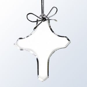 Acrylic Ornament with Silver String - Cross