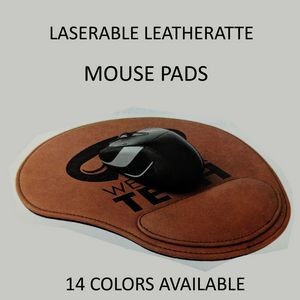 Leatherette Mouse Pad With Wrist Rest