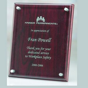 Rosewood Plaque w/ Glass (Screen printed)