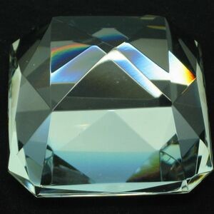 Square Shape Crystal Diamond Paperweight (Screenprinted)